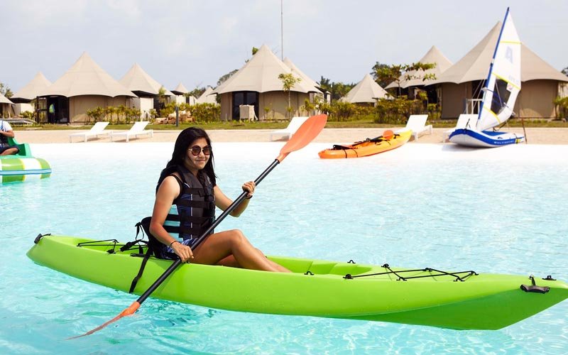Inflatable Kayak at best resort in bintan