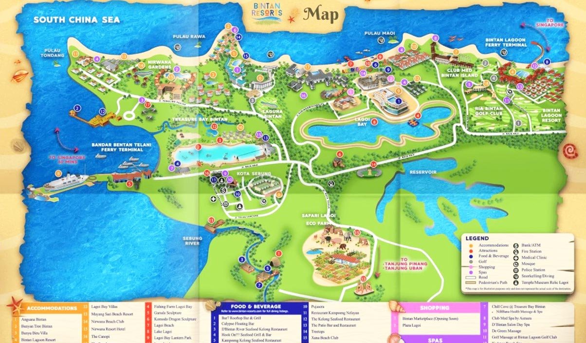 bintan tourist map
