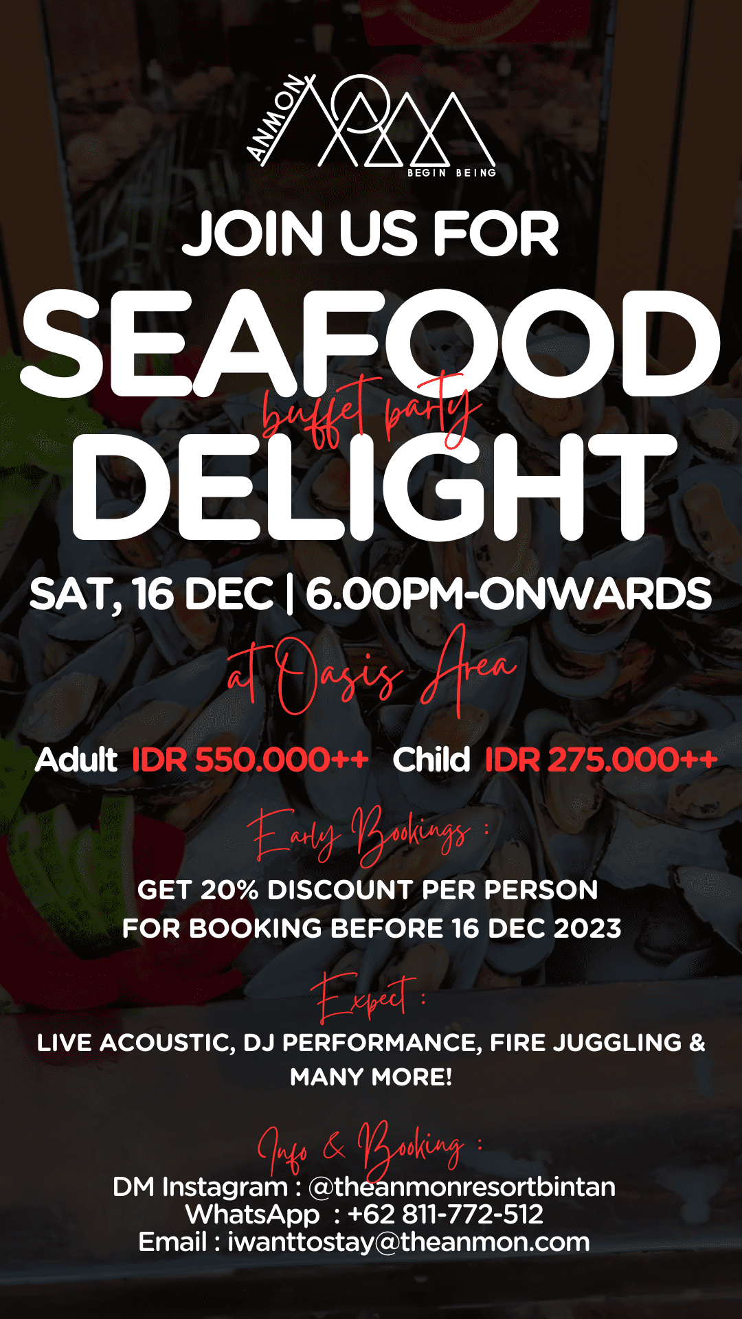 16 Dec - Seafood Delight Buffet Party